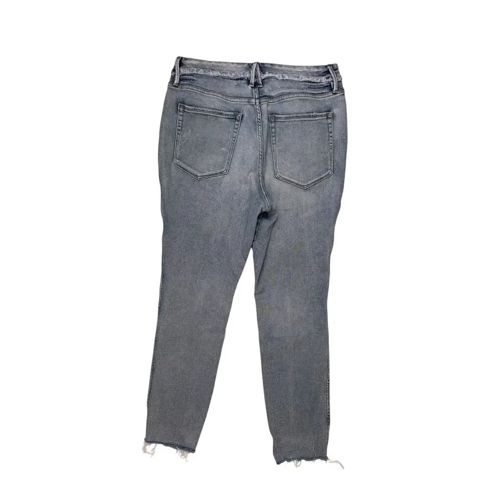 GOOD AMERICAN Good High Waist Crop Skinny Jeans in Light Wash Size 15 Womens